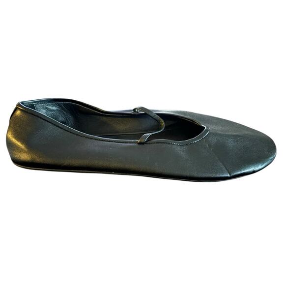 Jeffrey Campbell Dancerina Leather Mary Jane Flats Balletcore Chic Black Sz 8.5 - Picture 6 of 10